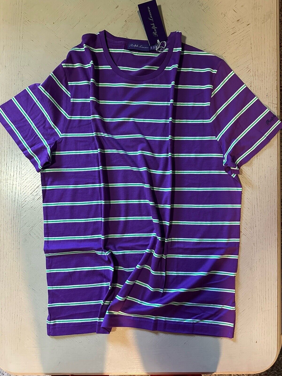 NWT Ralph Lauren Purple Label Men's Cotton T-Shirt Purple Size L