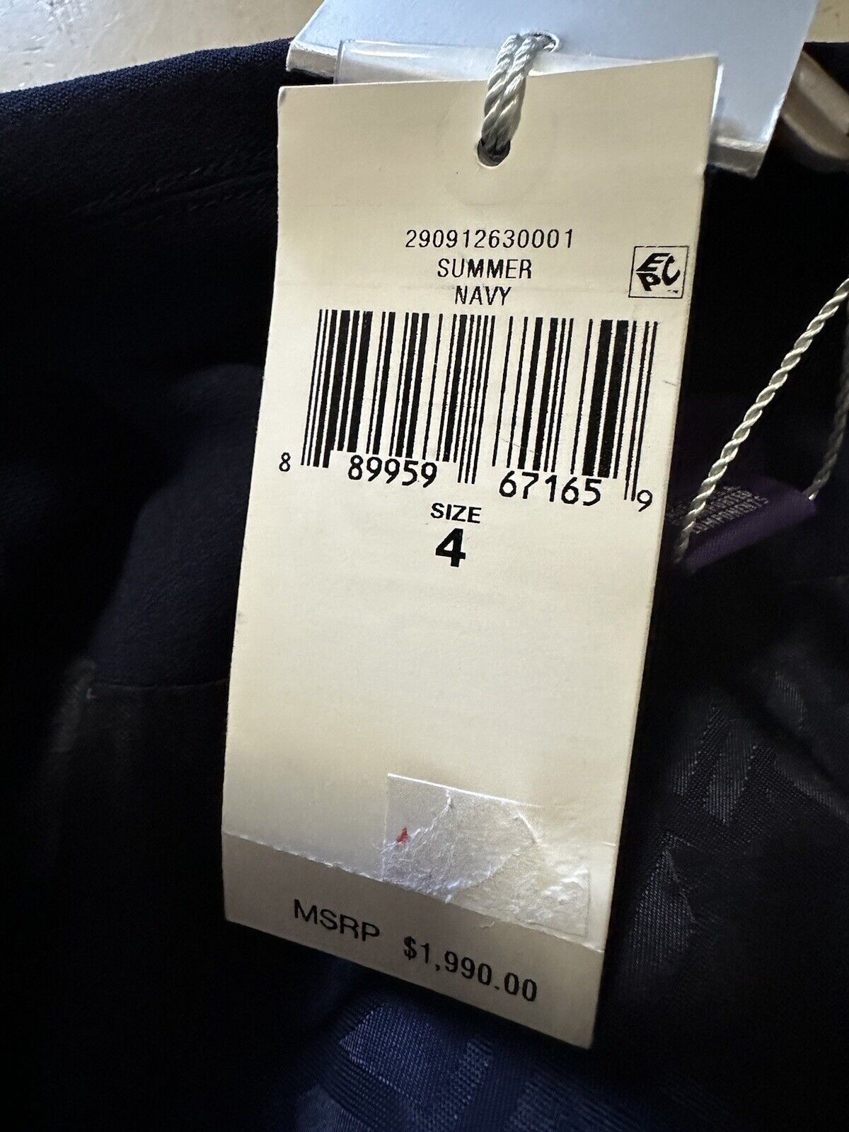 New $1995 Ralph Lauren Purple Label Women Jacket Blazer Navy Size 4 US