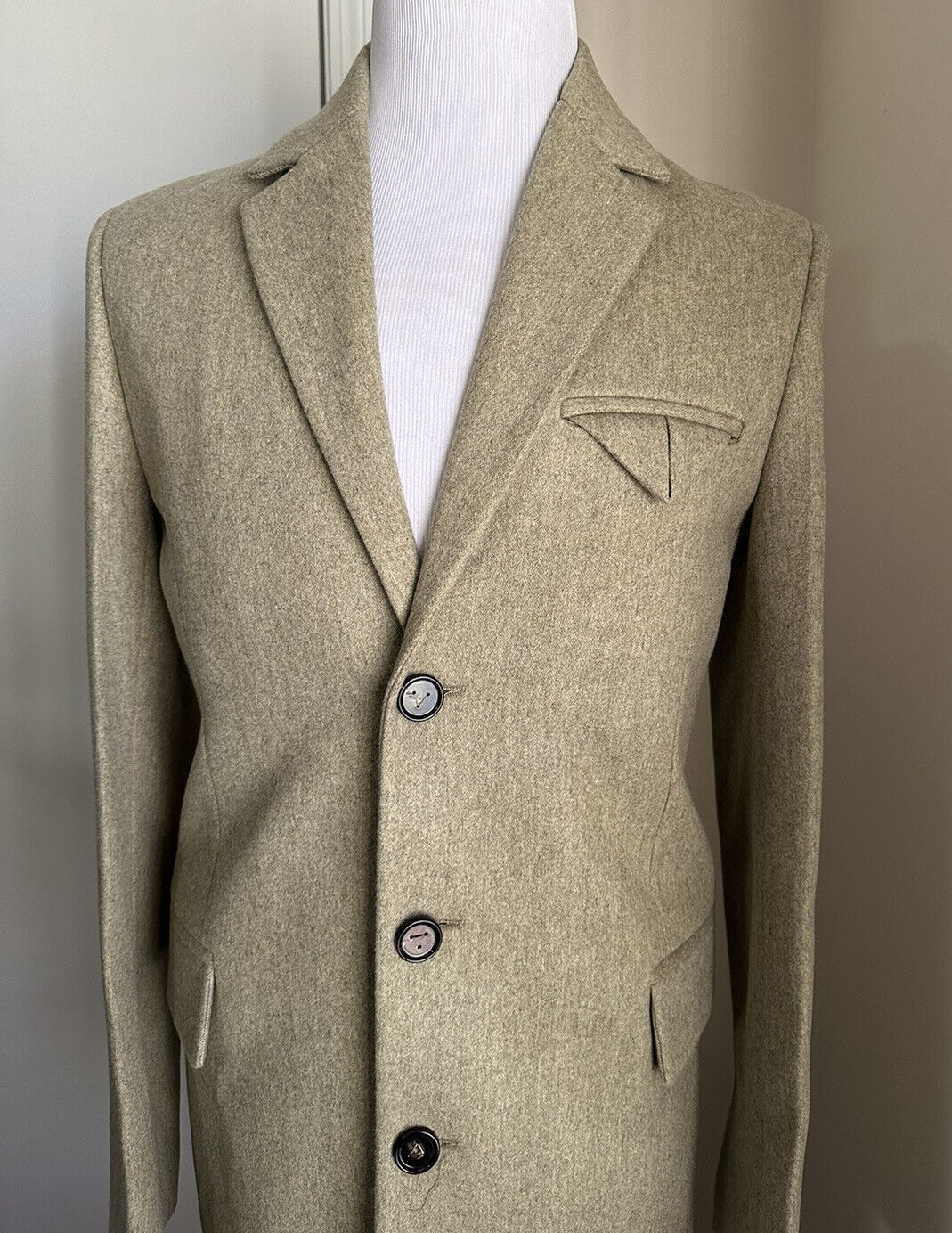Bottega Veneta Men Military Wool Coat Overcoat Chameleon 40 US/50 Eu New $3100