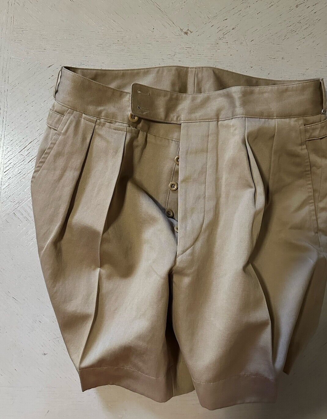 Ralph Lauren Purple Label Men Short Pants  Color Khaki 34 US/52 Eu $595 Italy
