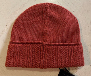 Zegna Mens Cashmere Beanie Hat Medium Red Size One Size Italy