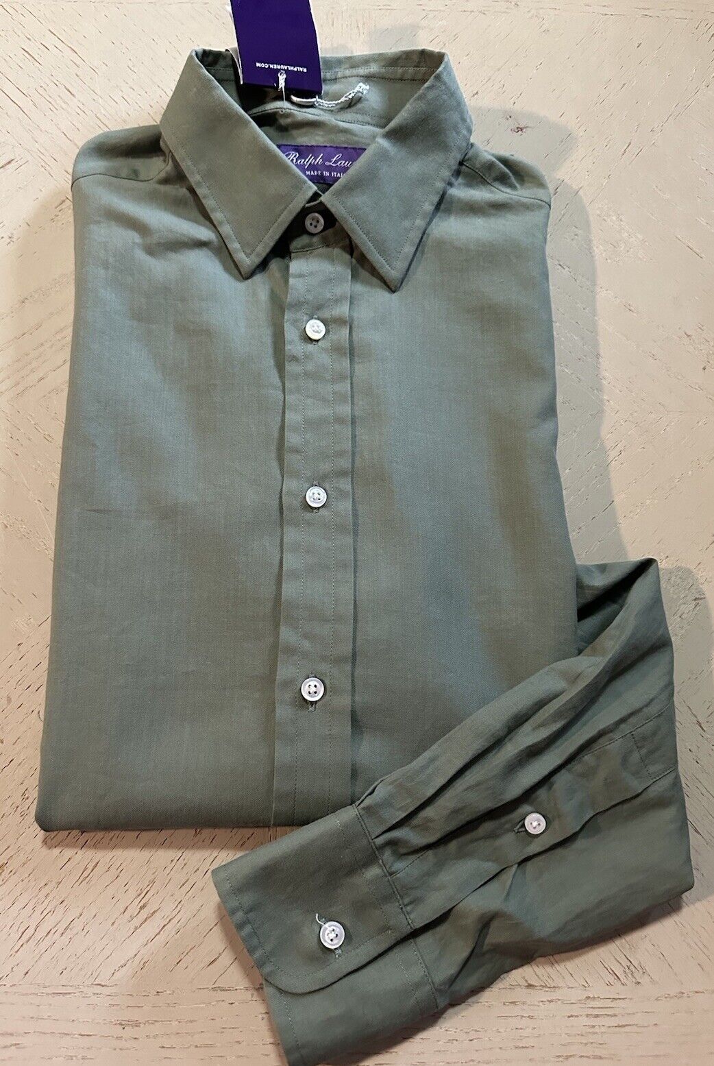 Ralph Lauren Purple Label Men’s Dress Shirt Size S Indigo Italy $495