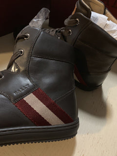 Bally Men Oldani Leather High-Top Sneakers Brown ( Chocolate ) 7 US New $650
