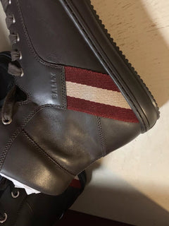Bally Men Oldani Leather High-Top Sneakers Brown ( Chocolate ) 7 US New $650