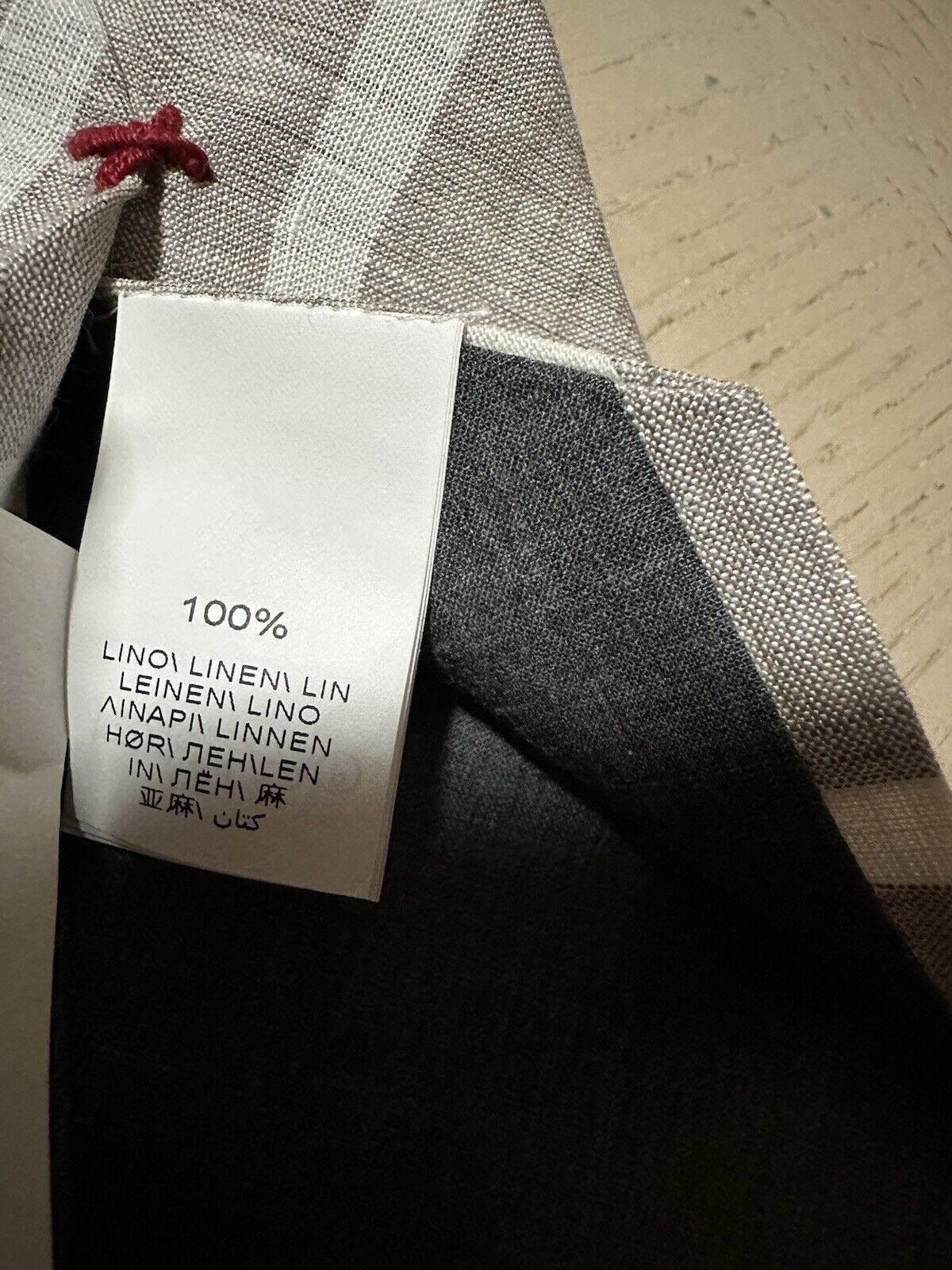 Brunello Cucinelli Stripe Linen Tie Gray Italy New $295