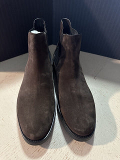 Ermenegildo Zegna Suede light weight Boots Shoes DK Brown 10 US/43 Eu New $850
