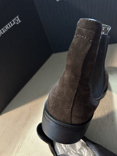 Ermenegildo Zegna Suede light weight Boots Shoes DK Brown 10 US/43 Eu New $850