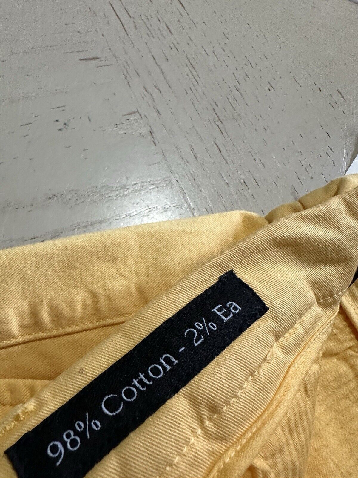Kiton Men Cotton Woven Short Pants Color Yellow Size 42 US/58 Eu Italy New $1095