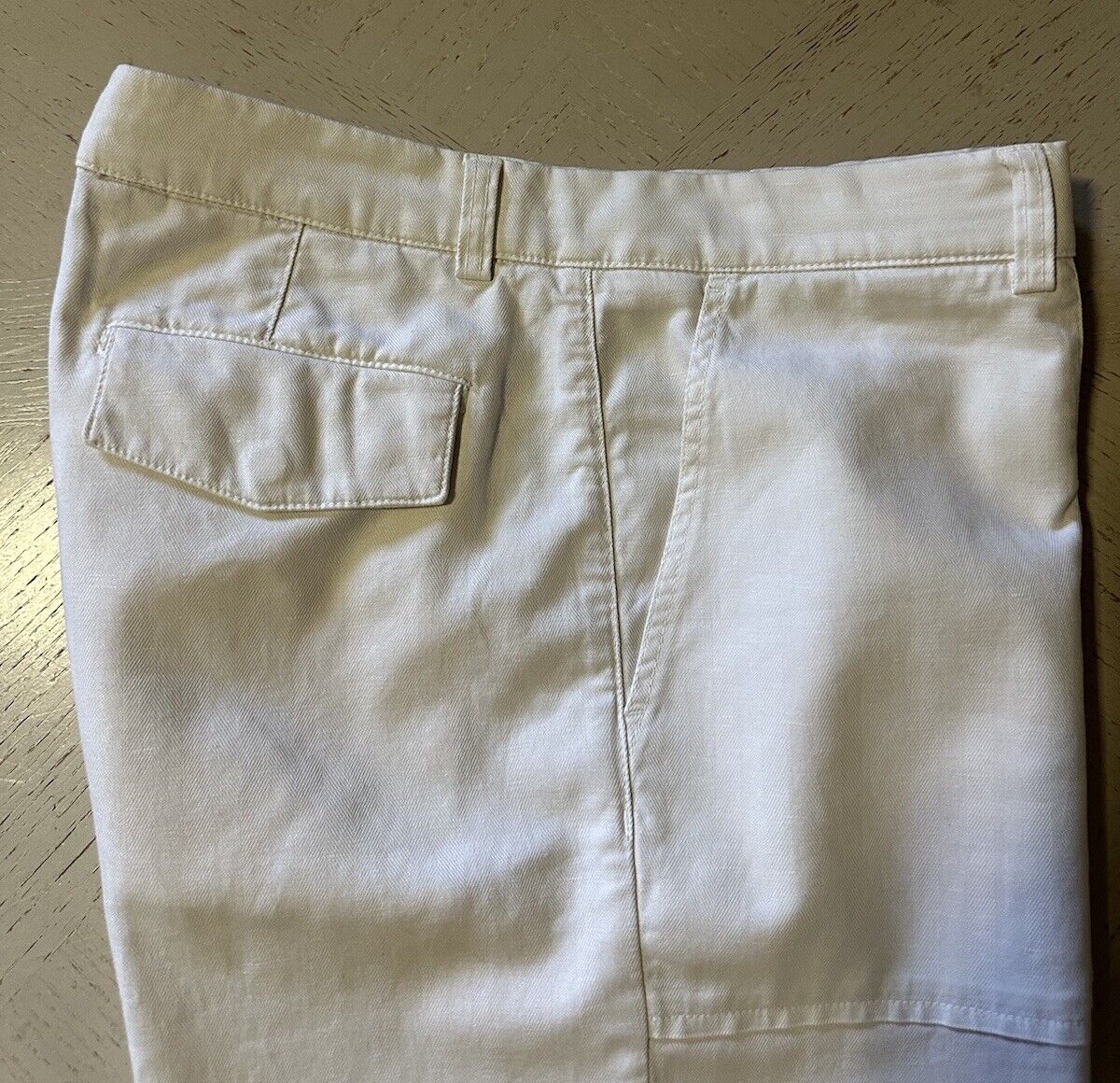 Brunello Cucinelli Men Short Pants Off White 50 Eu/Measured 36 US ) New $830