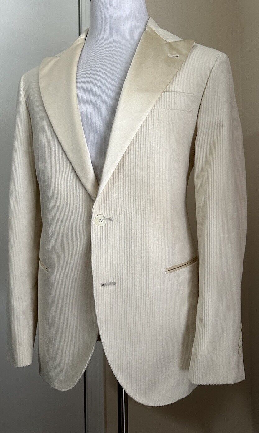 Brunello Cucinelli Men’s Corduroy Blazer Off White 42R US ( 52R Eu ) New $4995