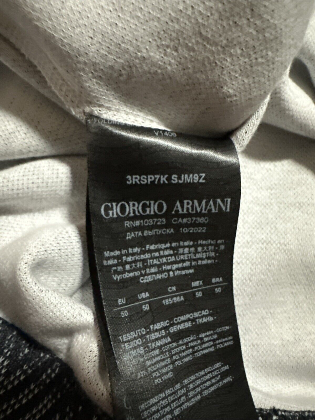 Giorgio Armani Men Drawstring Bermuda Short Pants Navy 34 US/50 Eu NWT $895