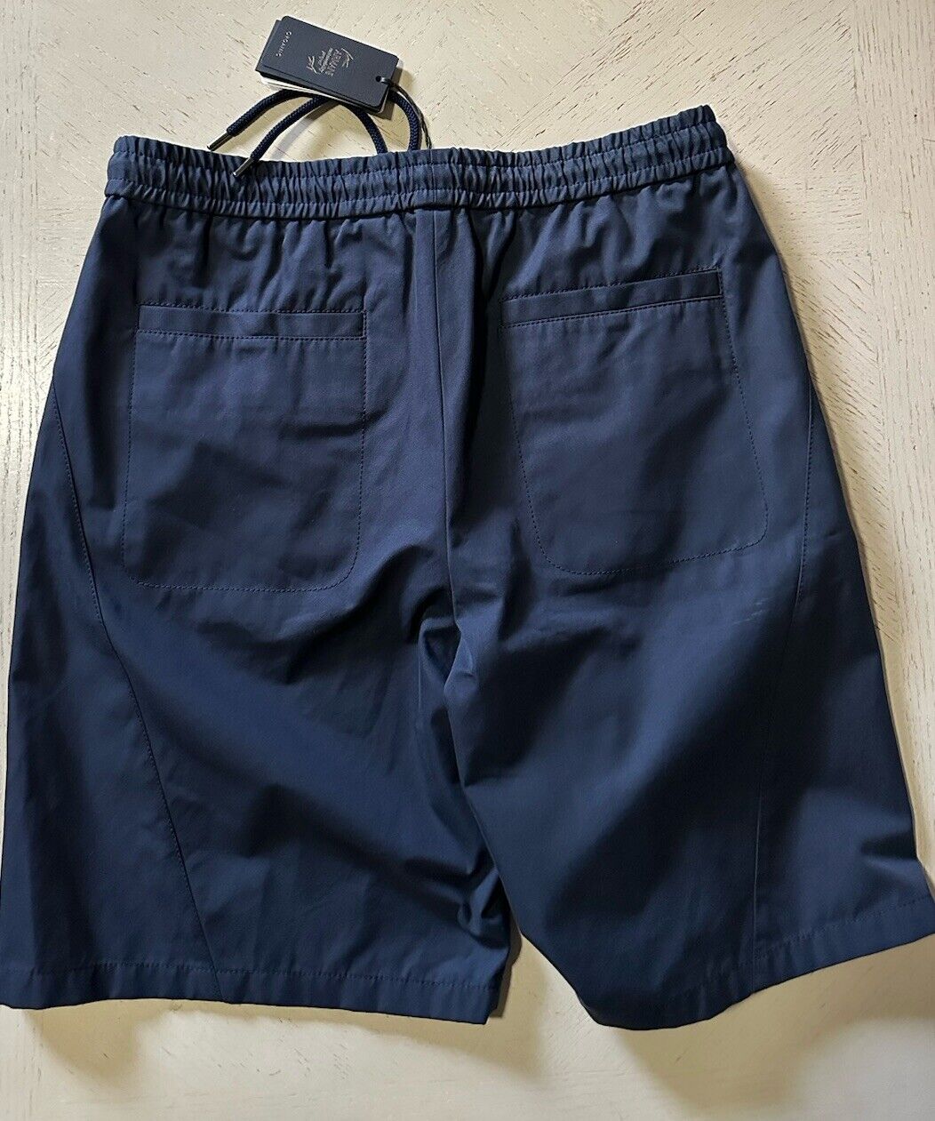 NWT $1045 Giorgio Armani Men Drawstring Bermuda Short Pants Navy 34 US/50 Eu