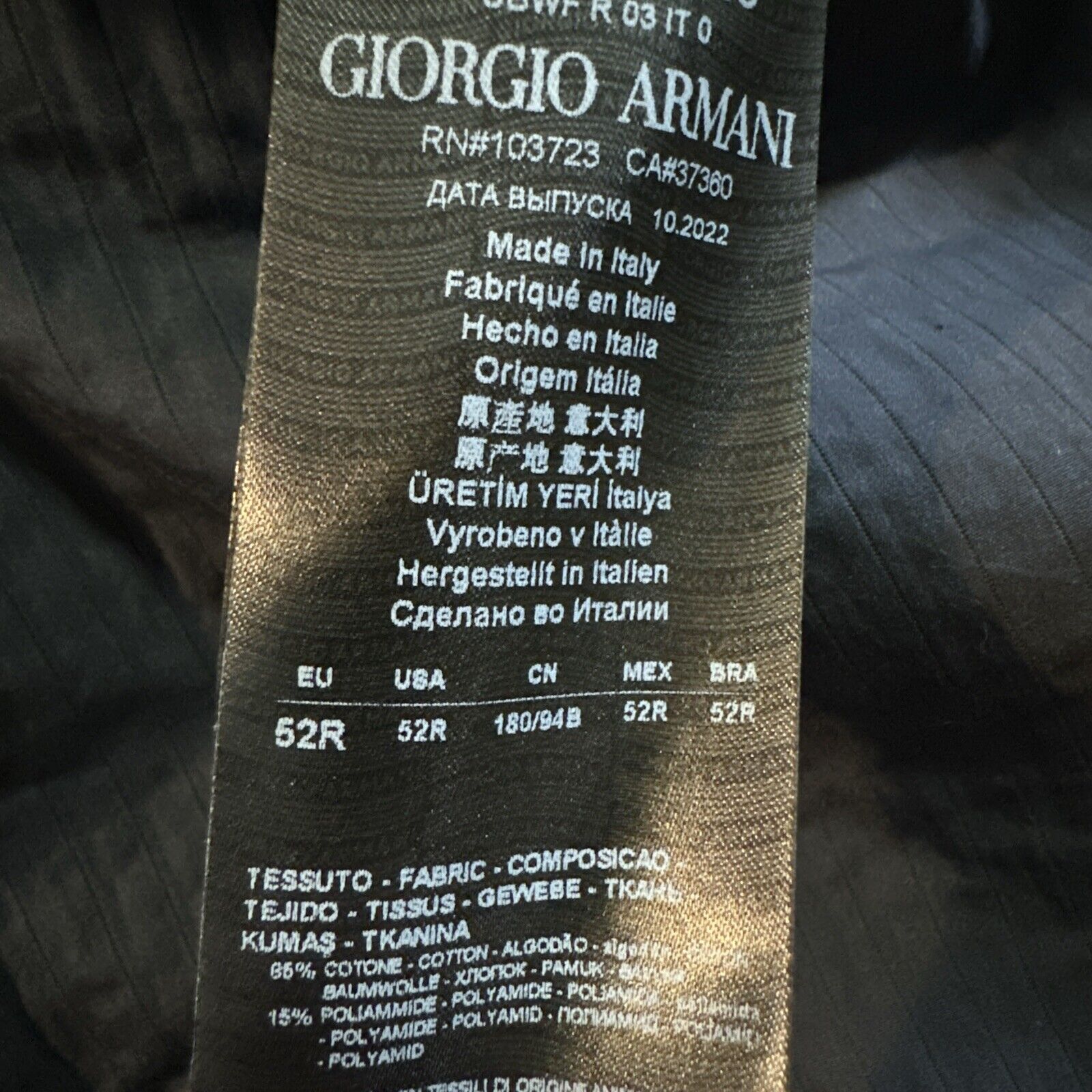 NWT $1045 Giorgio Armani Men Bermuda Short Pants Navy 36 US/52 Eu