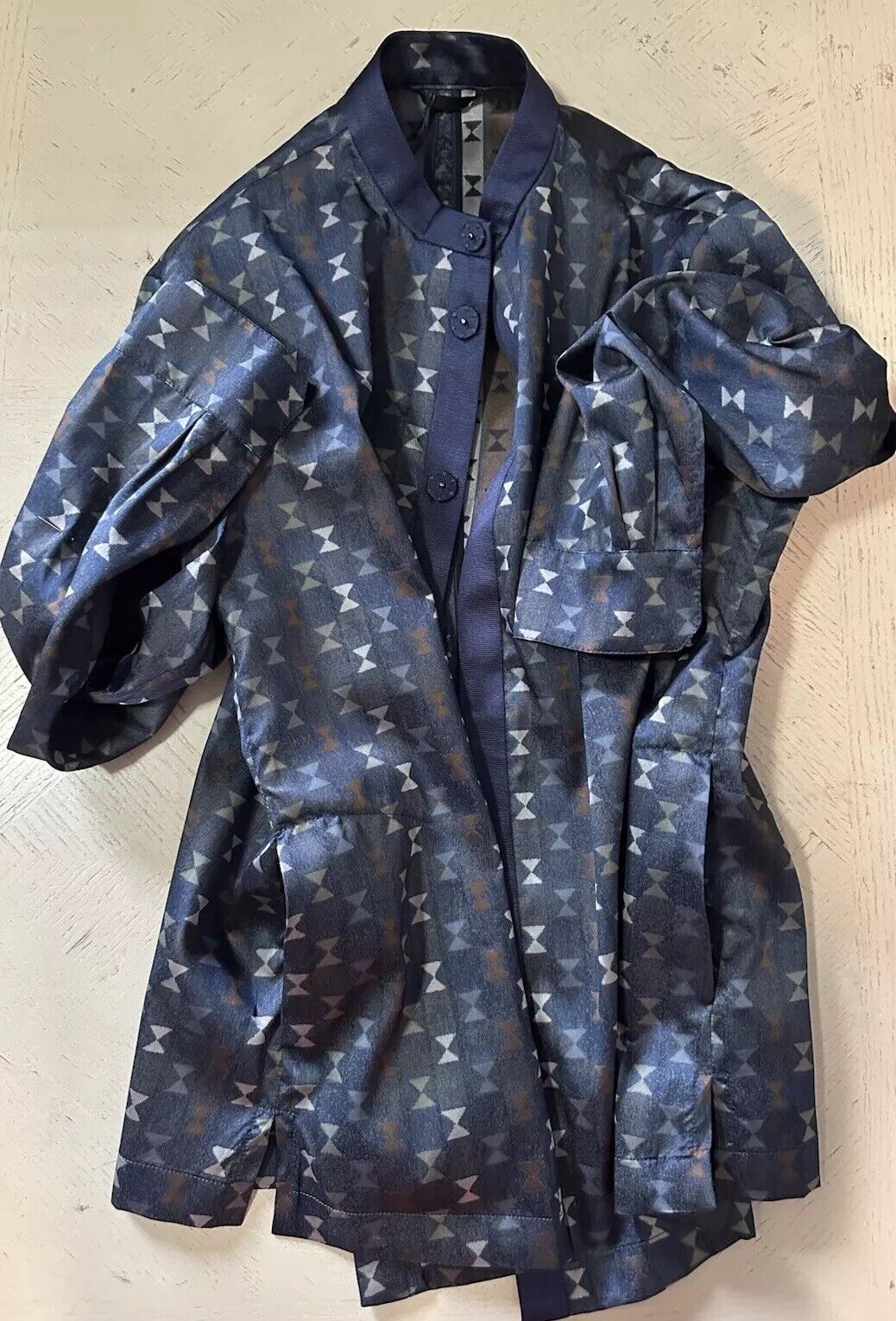 NWT $2595 Giorgio Armani Men Jacket Shirt Blue/Multi 42 US/52 Eu Italy