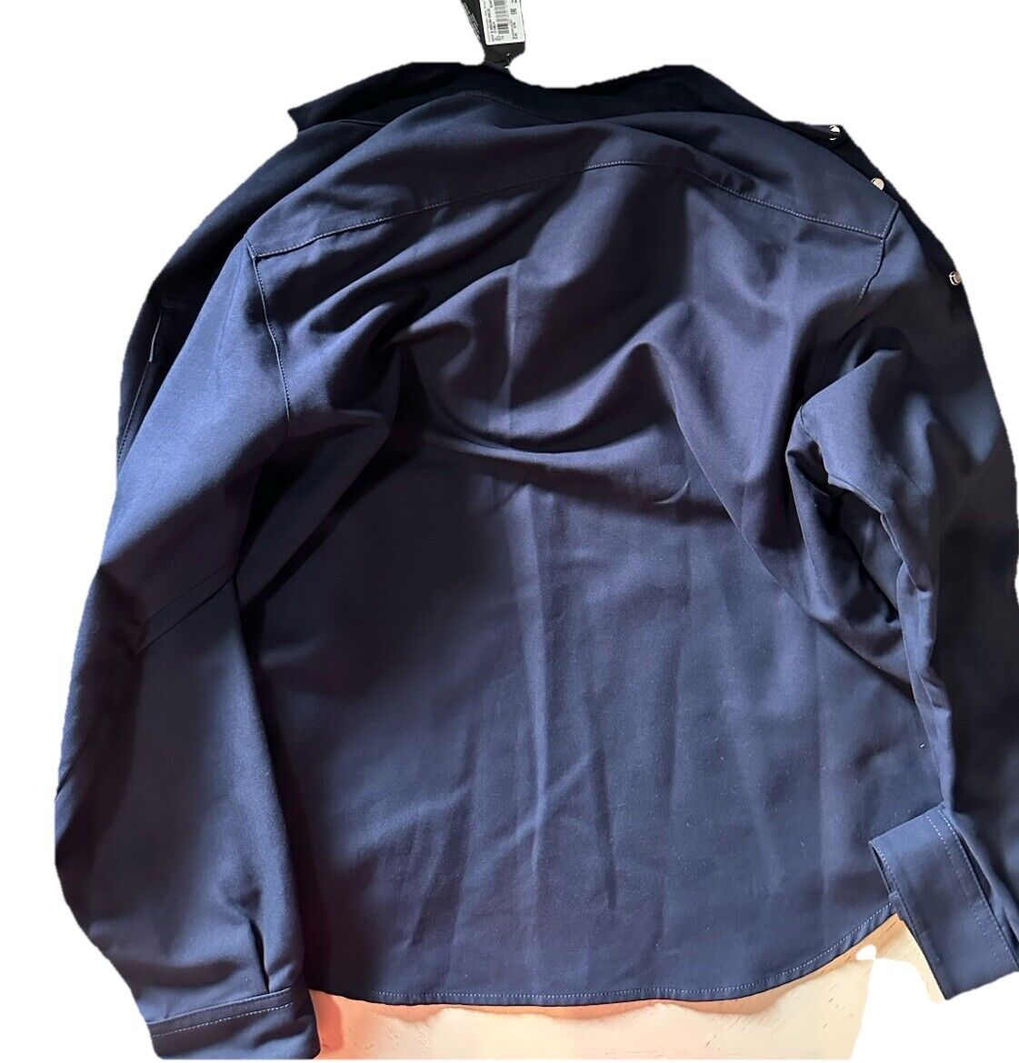 Giorgio Armani Men Oversized Jacket Shirt Navy 44 US/54 Eu Italy NWT $1295