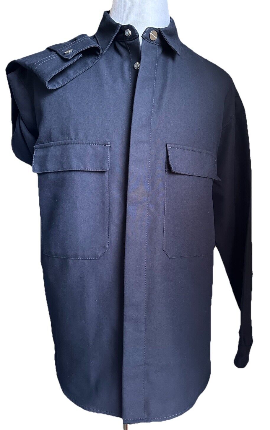 Giorgio Armani Men Oversized Jacket Shirt Navy 44 US/54 Eu Italy NWT $1295