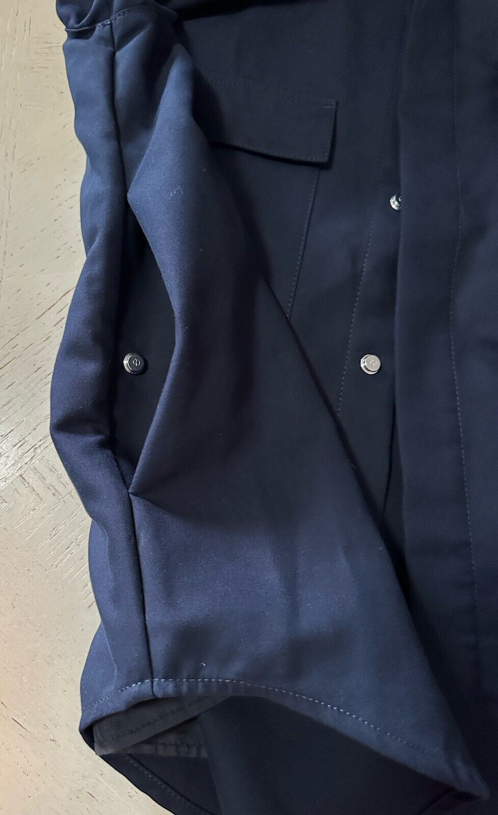 Giorgio Armani Men Oversized Jacket Shirt Navy 44 US/54 Eu Italy NWT $1295