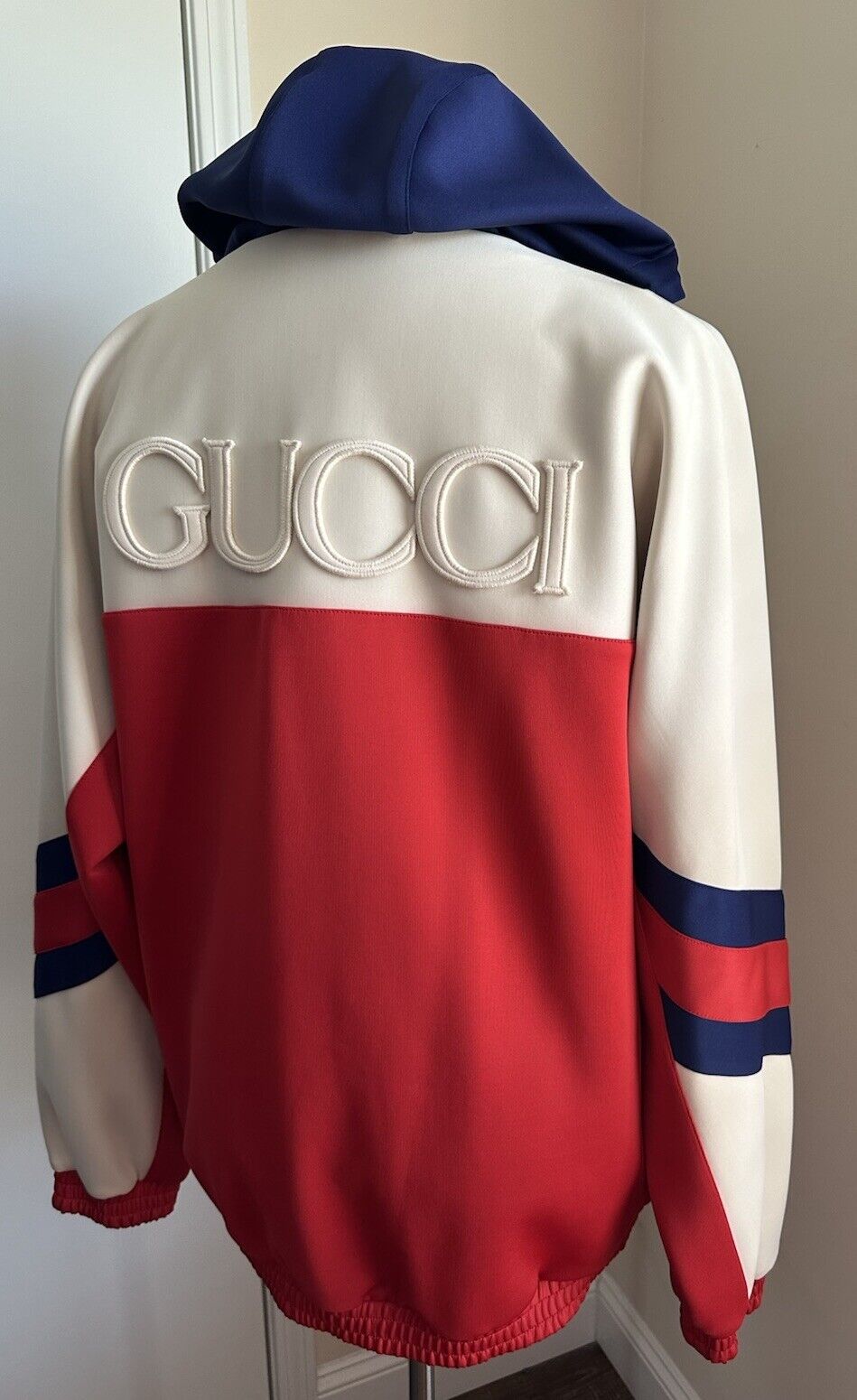 Gucci Men's Hodge Track Jacket Red/blue/White Size XL NWT $2300