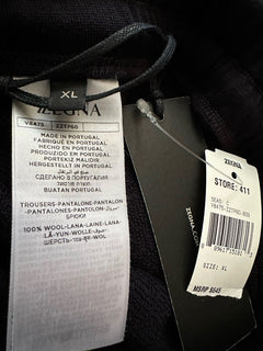 ZZEGNA Techmerino Mens Drawstring Sweatpants Pants Navy Size XL New $645