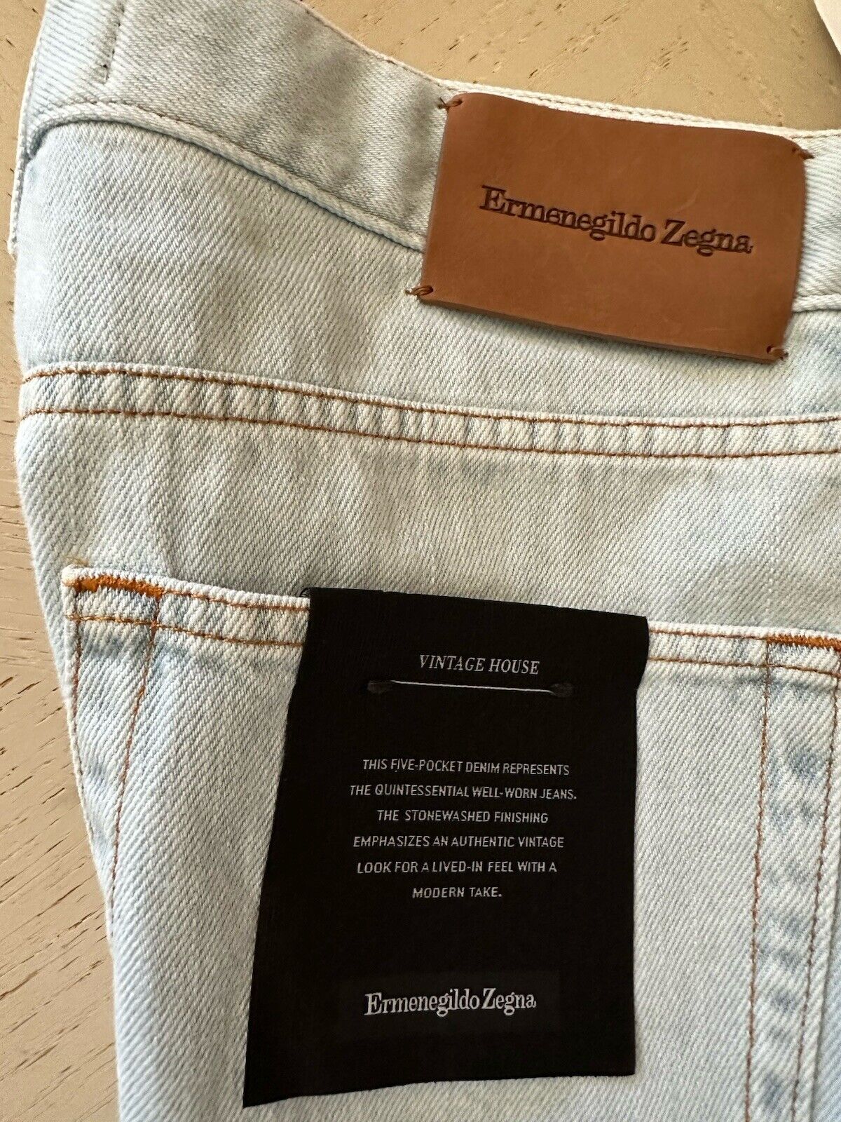 Ermenegildo Zegna Men’s Jeans Pants LT Blue 32 US/48 Eu New $895