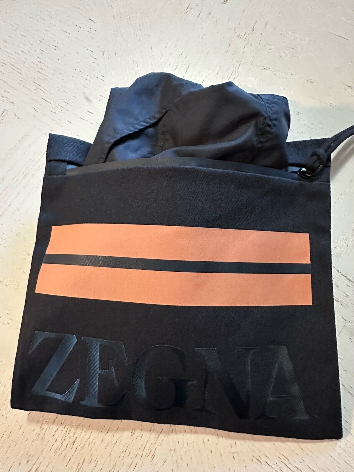 ZEGNA Men Drawstring Swim Short Color Black/Brown XL  New $490 Italy