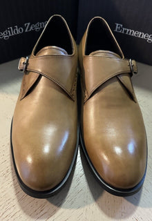 Ermenegildo Zegna Monk Dress Shoes MD Beige 12 US ( 45 Eu ) Italy New $780