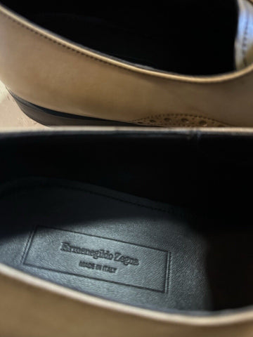 Ermenegildo Zegna Monk Dress Shoes MD Beige 12 US ( 45 Eu ) Italy New $780