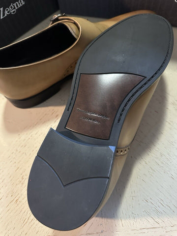 Ermenegildo Zegna Monk Dress Shoes MD Beige 12 US ( 45 Eu ) Italy New $780