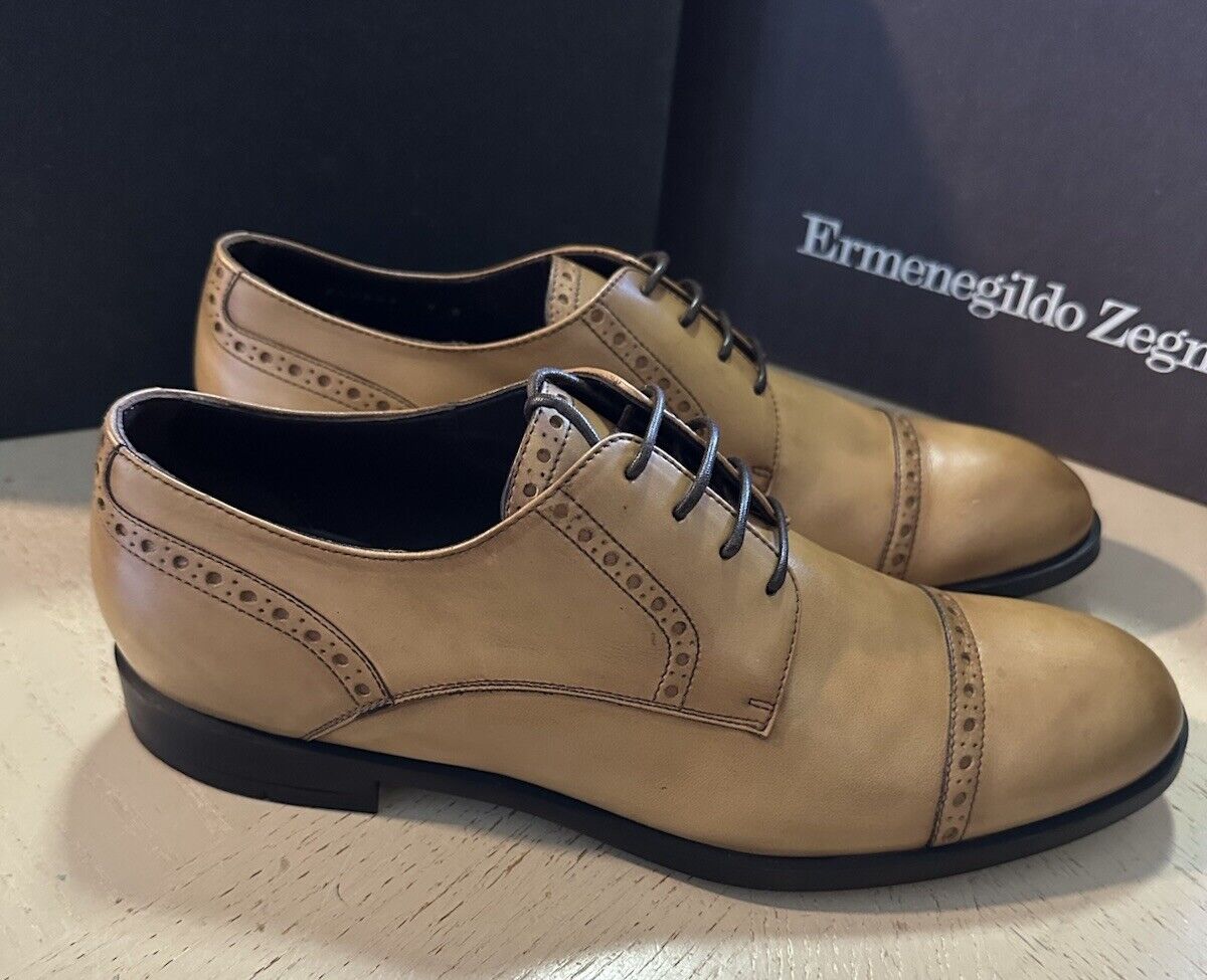 Ermenegildo Zegna Derby Dress Shoes MD Beige 10 US ( 43 Eu ) Italy New $780