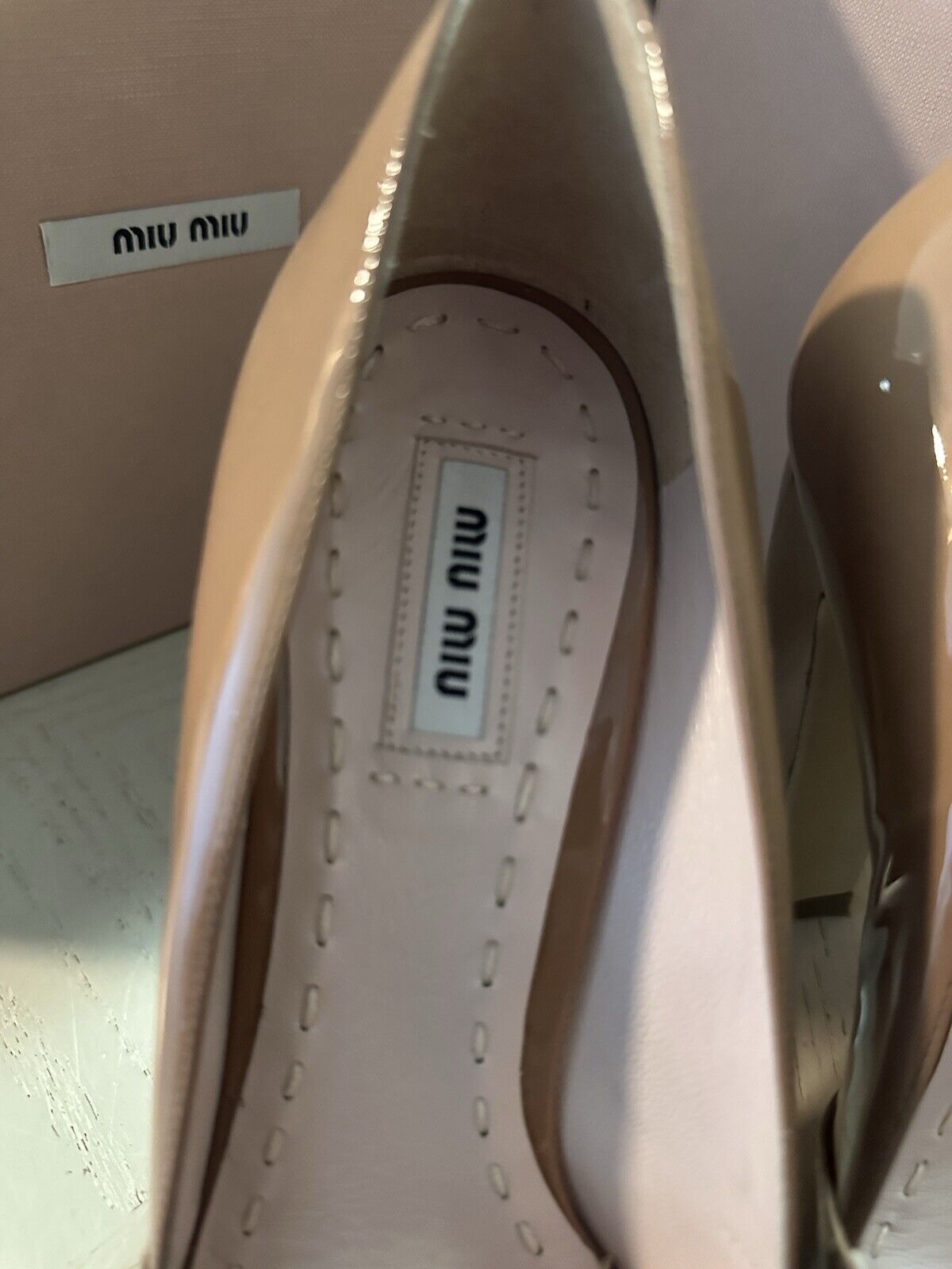 MIU MIU Women Leather Sandal Color Camel 9.5 US/39.5 Eu New Italy