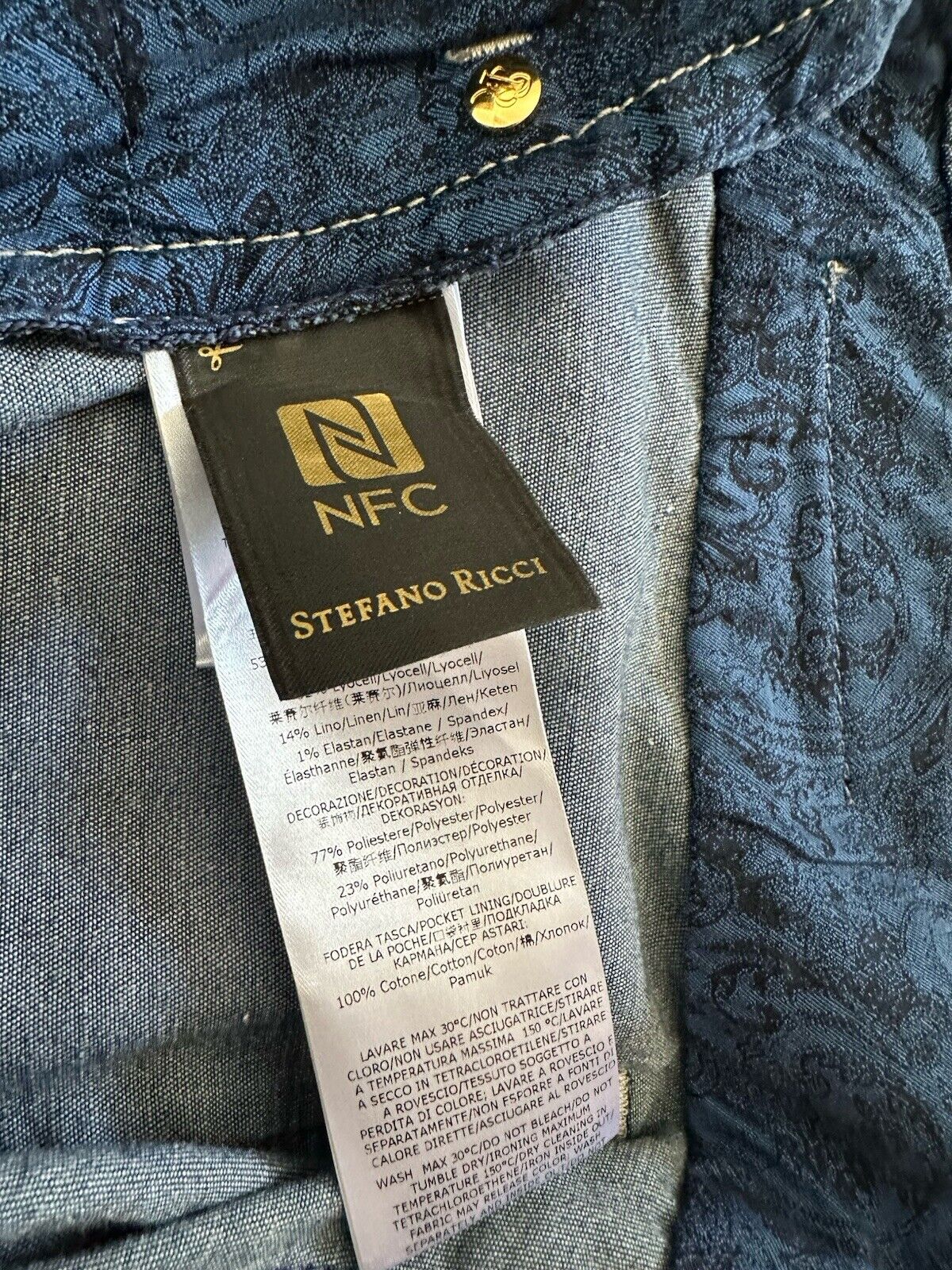 Stefano Ricci Men’s Jeans Pants Blue 38 US/54 Eu Italy NWT $1650