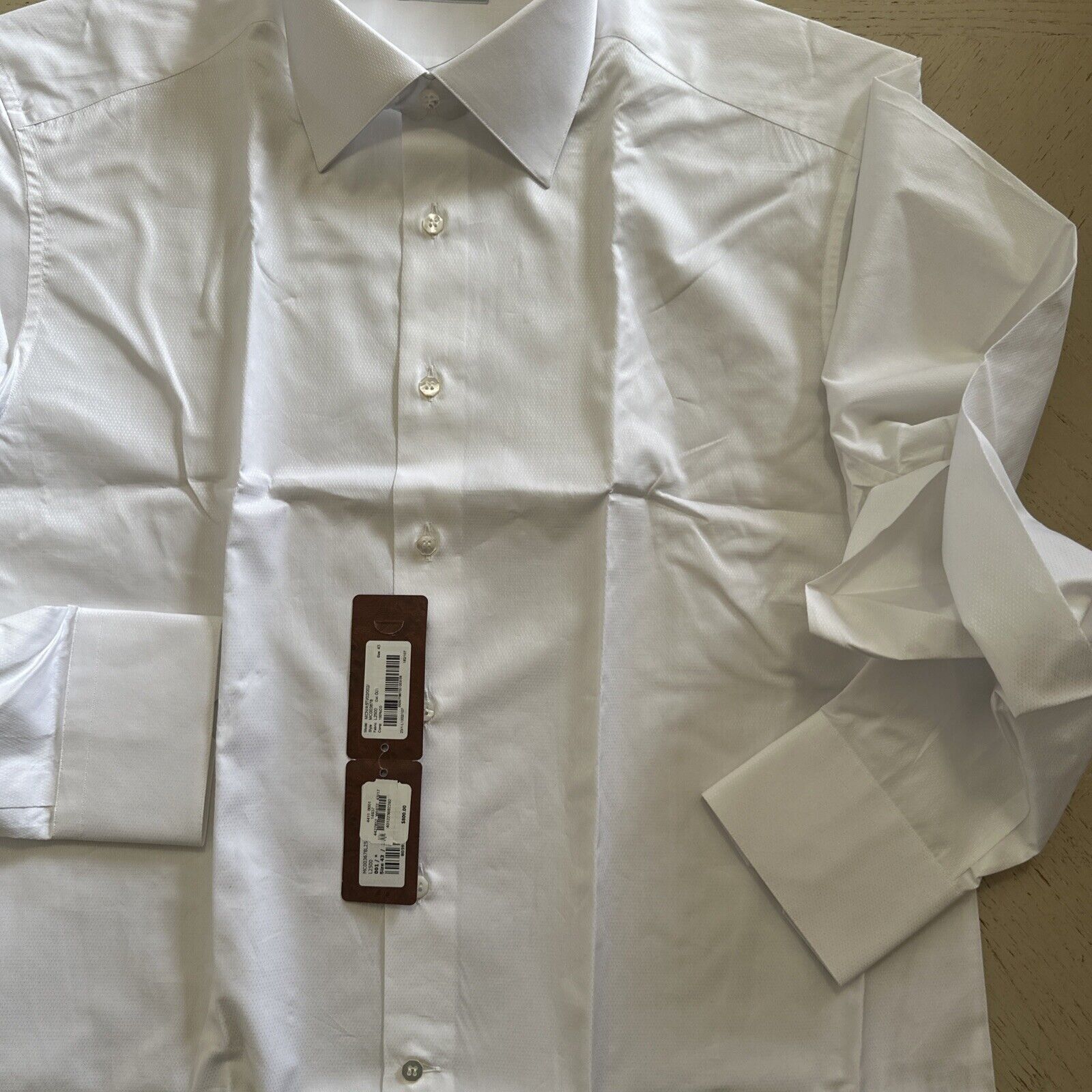 Stefano Ricci Men's Dress Shirt White Size 43/17 New $800 Italy