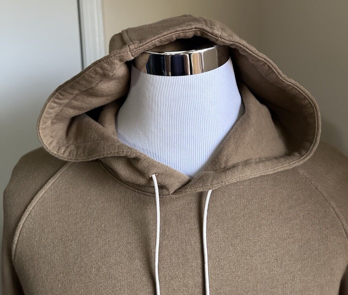 NWT $1195 Ermenegildo Zegna Hoodie Sweater Pullover Khaki 50 Eu ( M-L )