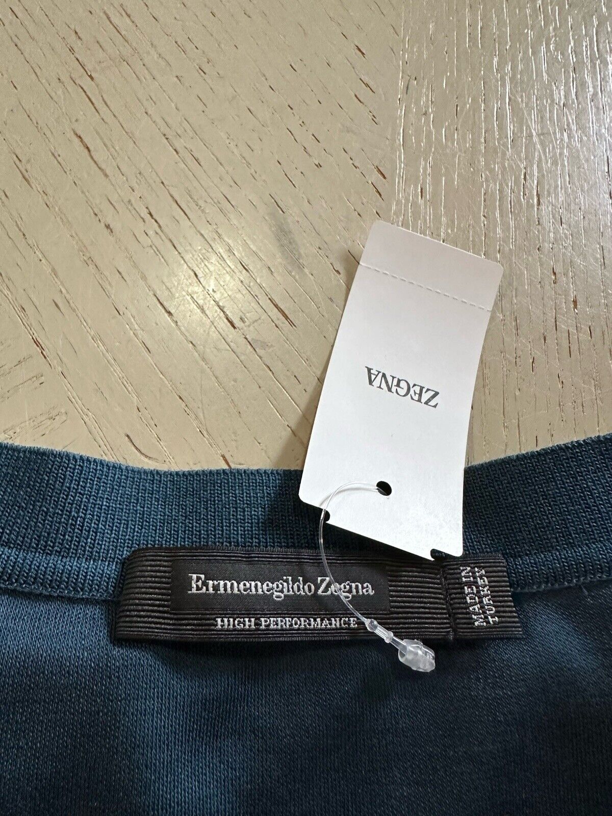 Ermenegildo Zegna Short Sleeve Crewneck Shirt Blue 56 Eu/XXL New $895