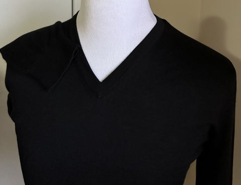 NWT $1195 Ermenegildo Zegna Knitwear V-Neck Sweater Black 48 Eu/S Italy