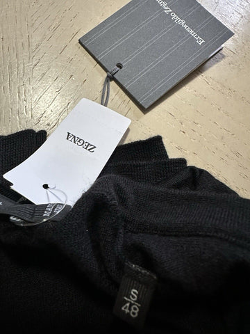 NWT $1195 Ermenegildo Zegna Knitwear V-Neck Sweater Black 48 Eu/S Italy