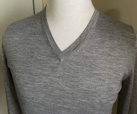 NWT $1195 Ermenegildo Zegna Knitwear V-Neck Sweater Gray 48 Eu/S Italy