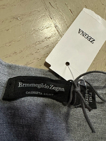 NWT $1195 Ermenegildo Zegna Knitwear V-Neck Sweater Gray 48 Eu/S Italy