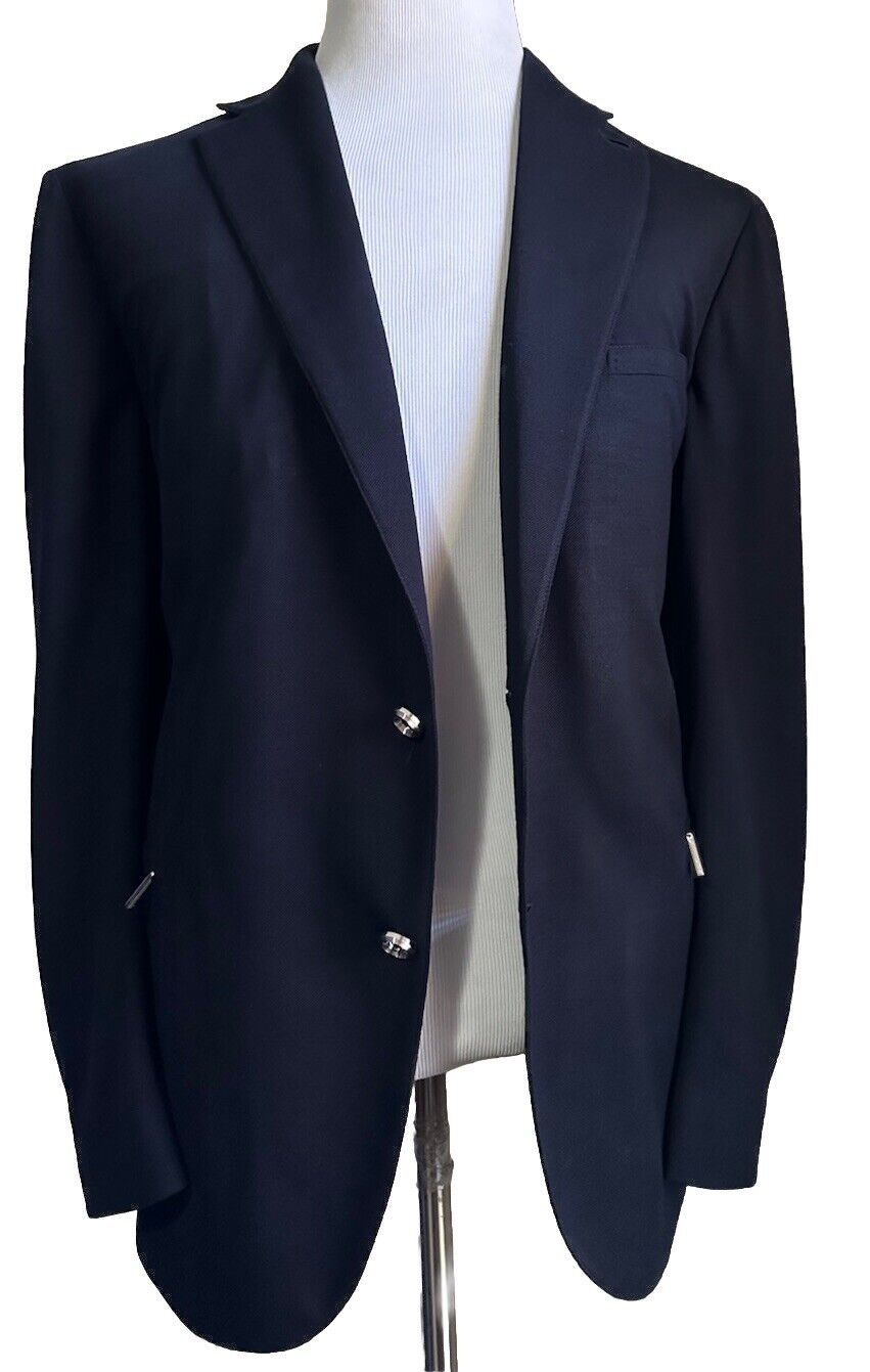 Stefano Ricci Men Modern Fif Wool Solid Travel Suit Navy 44R US/56R E New $4400