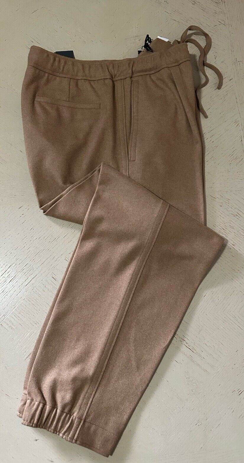 ZEGNA Mens Drawstring Jogger Fit Pants Brown 34 US/50 Eu New $1590