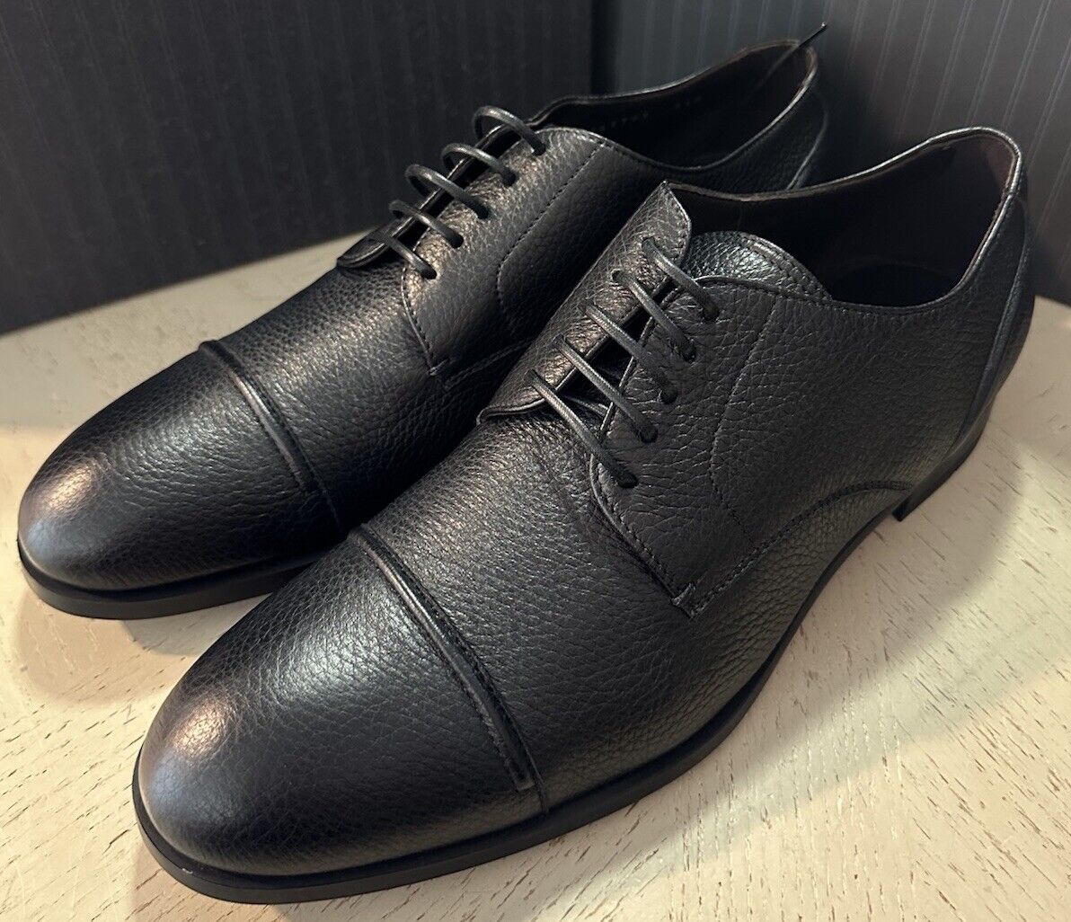 Ermenegildo Zegna Soft Leather Derby Dress Shoes Black 10.5 US/43.5 E New $990