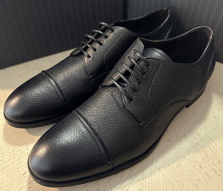 Ermenegildo Zegna Soft Leather Derby Dress Shoes Black 9.5 US/42.5 Eu New $990