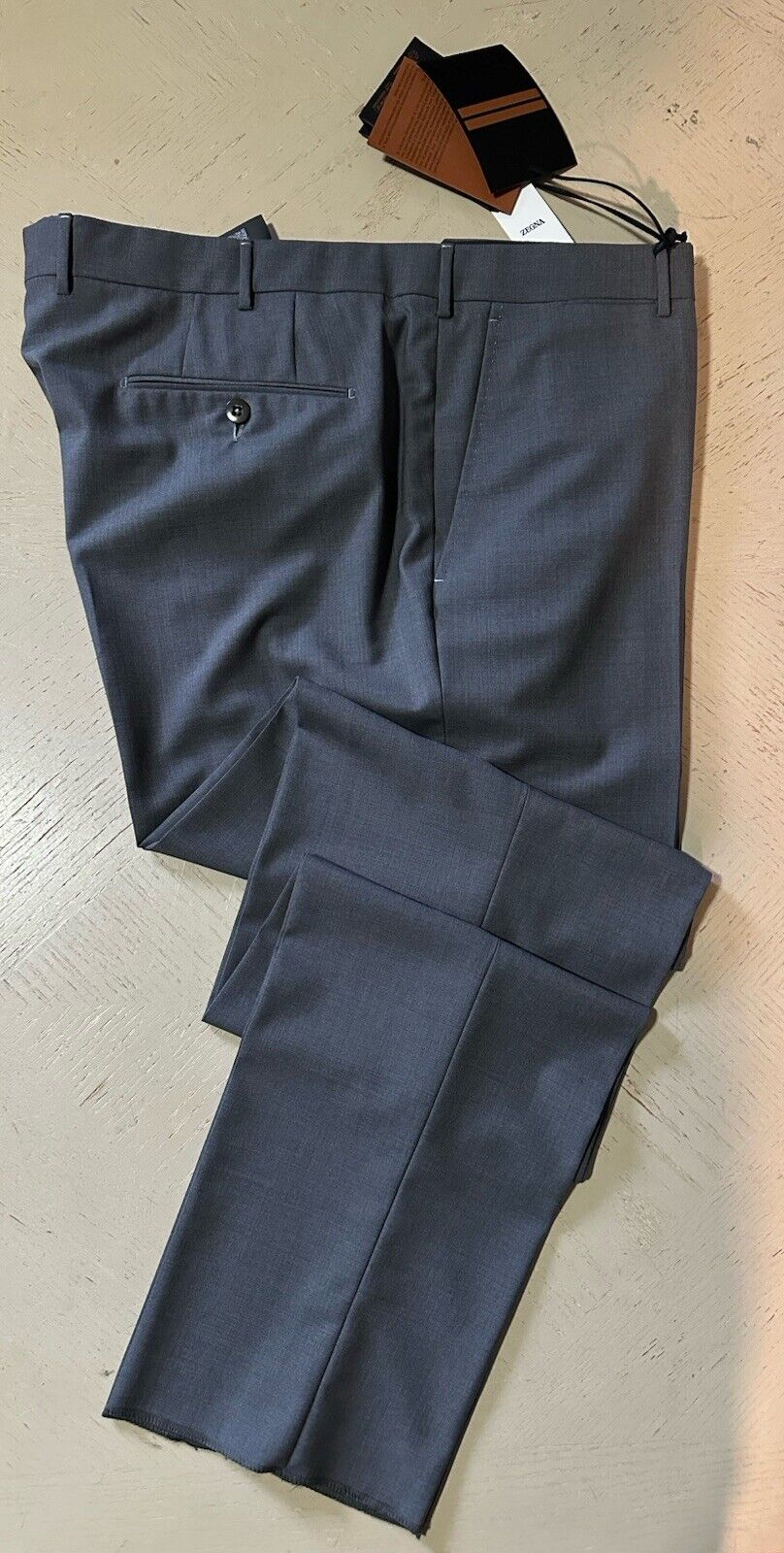 ZEGNA Wool Dress Pants Gray 40 US ( 56 Eu ) New $845