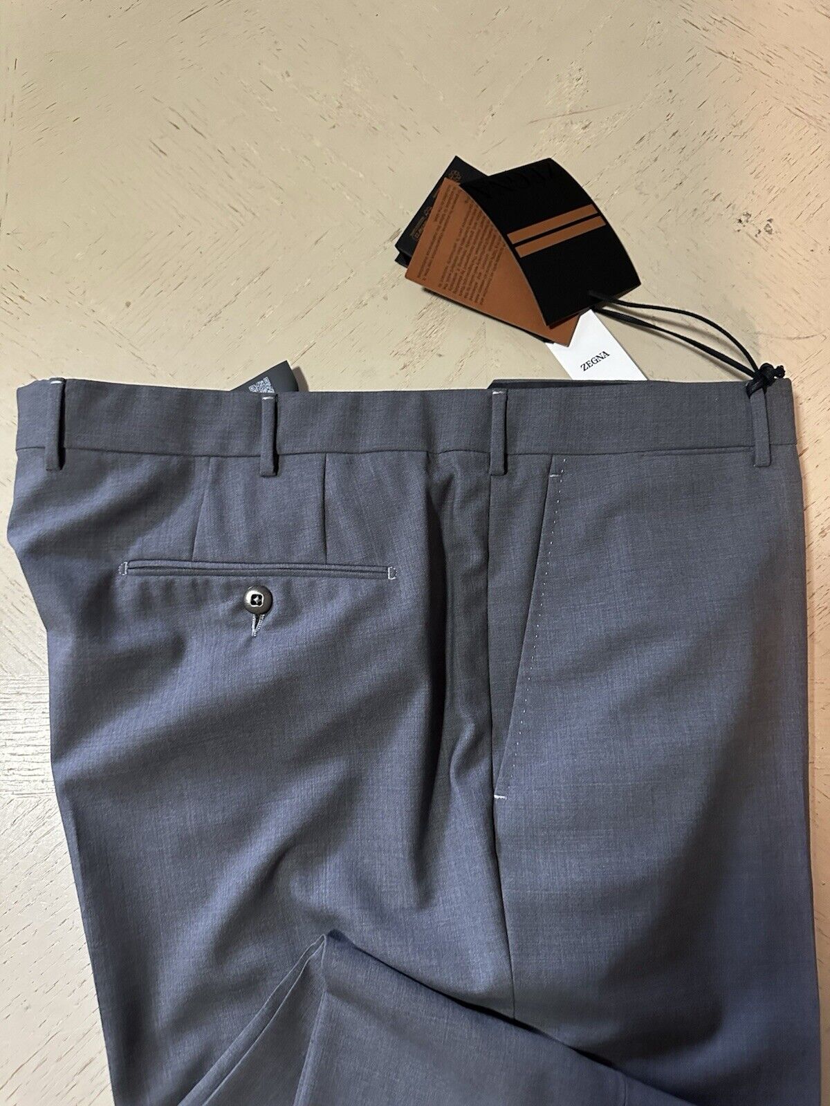 ZEGNA Wool Dress Pants Gray 40 US ( 56 Eu ) New $845