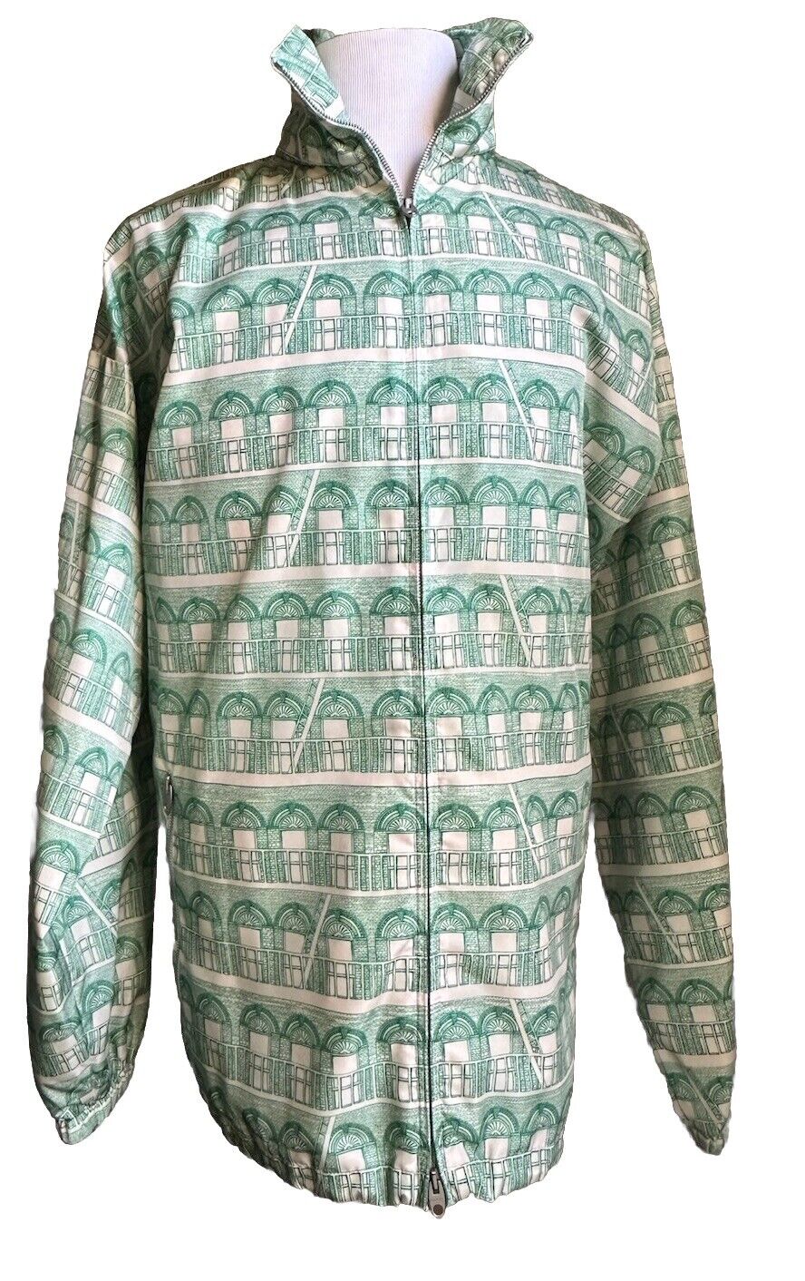 NWT $1900 Gucci Men's Oversized Track Jacket Green/white Size 42 US/52 Eu  Italy