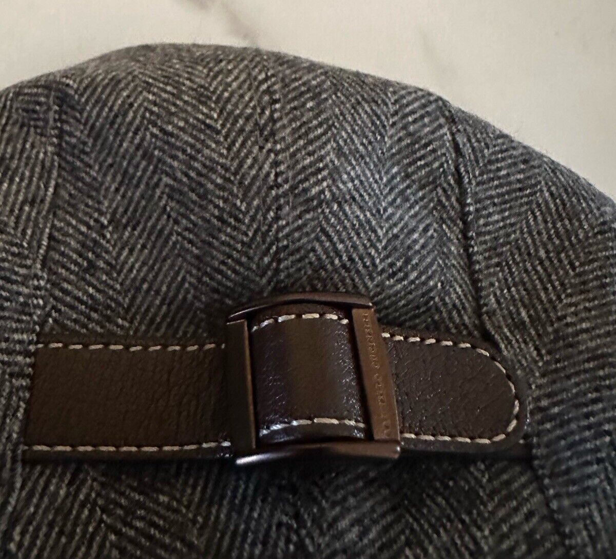 NWT $630 Brunello Cucinelli Men Flat Cap Hat Gray Size M Italy