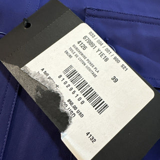 Saint Laurent Men Shirt Overshirt Jacket Encre/Blue Size 39/M $850 Italy
