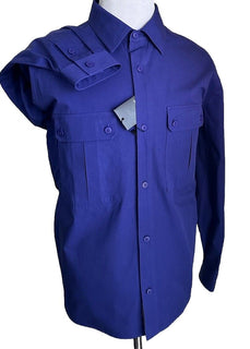 Saint Laurent Men Shirt Overshirt Jacket Encre/Blue Size 39/M $850 Italy