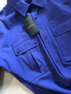 Saint Laurent Men Shirt Overshirt Jacket Encre/Blue Size 39/M $850 Italy