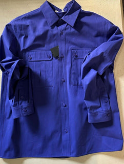 Saint Laurent Men Shirt Overshirt Jacket Encre/Blue Size 39/M $850 Italy
